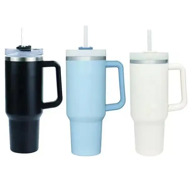 tumbler with Lids and straws insulated coffee mug water cup | 30oz